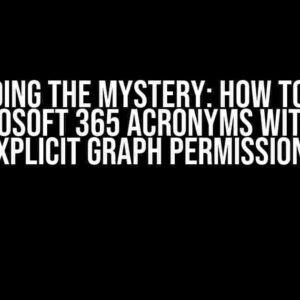 Decoding the Mystery: How to Read Microsoft 365 Acronyms Without Explicit Graph Permissions