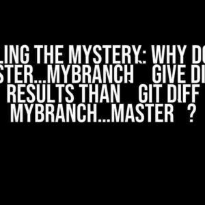 Unraveling the Mystery: Why Does `git diff master…MYBRANCH` Give Different Results Than `git diff MYBRANCH…master`?